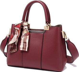 Generic Vegan Leather Purses and Handbags for Women Crossbody Bag Totes Large Ladies Top Handle Satchel Shoulder Bag (Red)