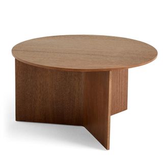 HAY Slit Table Round XL, &Oslash; 65 x H 35,5 cm, Walnuss natur