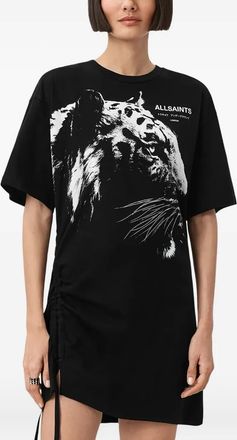 AllSaints graphic mini dress - Black