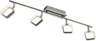 Esto Lampada da soffitto Spot bar Lampada spot Lampada da soffitto con faretti mobili, metallo cromato, 4x led 4x 5 watt 4x 350 lumen bianco caldo, LxH