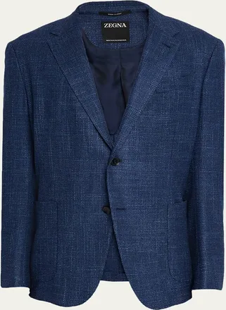 Ermenegildo Zegna Mens Textured Winter Crossover Blazer