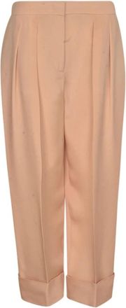 Giorgio Armani Stijlvolle Zwarte Broek - Dames - Vrijetijds broeken - Beige - L - Broeken
