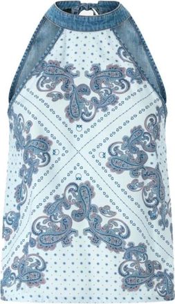 Pinko Pinko, Tops, Dames, Blauw, L, Katoen, Zingarella Top