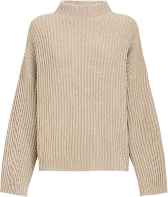Brunello Cucinelli Dazzling English Rib Cashmere Sweater