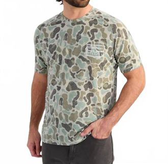 Huk Drift Short Sleeve Performance Tee In Volcanic Ash Camo