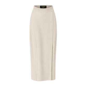 Gran Sasso Falda Midi con Detalles - Skirts - Mujer - Beige - 2XL