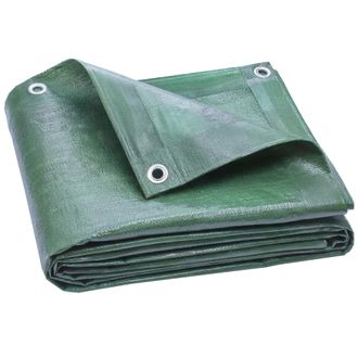 OUTSUNNY Lona Impermeable Exterior 6x8 M, Toldo Pe Resistente 90 G/m&sup2;, Protecci&oacute;n Uv Con Ojales Reforzados Para Le&ntilde;a, Muebles De Jard&iacute;n, Invernaderos