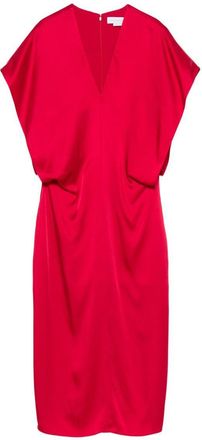 Stella McCartney Satin V-Necked Midi Dress