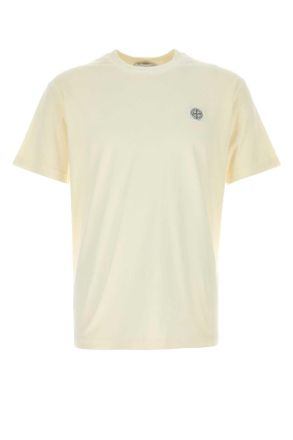 Stone Island Cream Cotton T Shirt