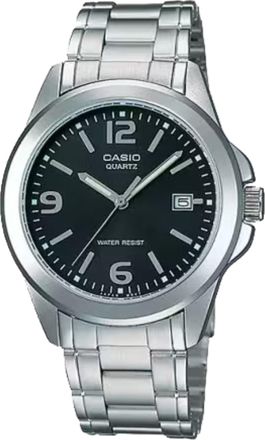 Casio Womens Black Dial Stainless Steel Bracelet Watch - LTP-1215A-1A