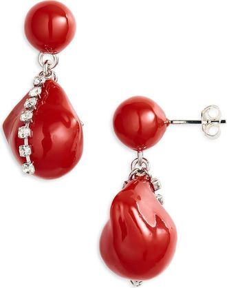 Completedworks Bead & Rhinestone Drop Earrings in Rhodium Plated at Nordstrom