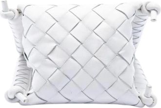 Bottega Veneta Pre-owned Vintage Crossbody Bag - Dames - Vintage Schoudertas - Wit - ONE Size - Leer - Vintage