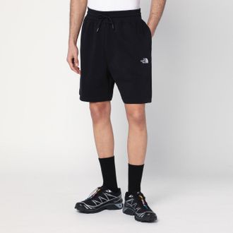 The North Face Black Cotton Blend Shorts With Logo