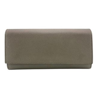 Celine Grayish Leather Long Wallet (Bi-Fold) (Pre-Owned)