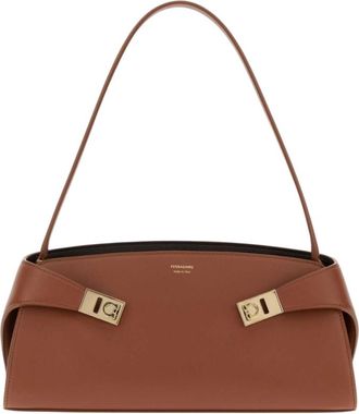 Ferragamo Brown Hug Large Shoulder Bag