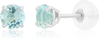 MAX + STONE 14k Yellow or White Gold 4mm Round Stud Earrings