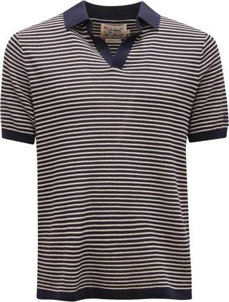 MC2 Saint Barth Sloan Gestreepte Polo - Heren - Polos - Blauw - S - Katoen - Tops