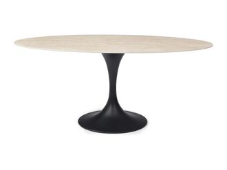 VENTE-UNIQUE.COM Mesa de comedor cer&aacute;mica negro, beige