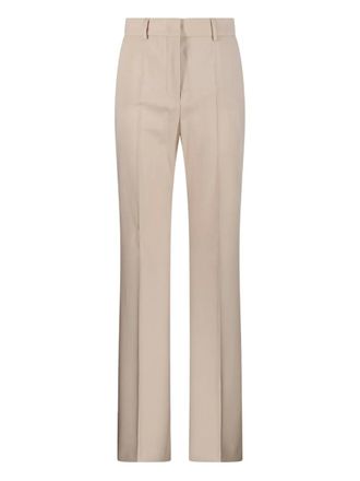 Sportmax pressed-crease trousers - women - Virgin Wool - 44 - 025 MAKE UP NUDE
