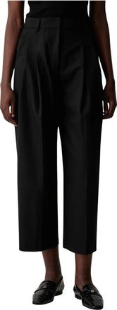 Maison Kitsun&eacute; Cropped Broeken - Dames - Vrijetijds broeken - Zwart - S - Broeken