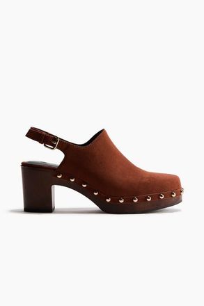H&M Heeled Clogs in Brown at Nordstrom, Size 11