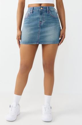 True Religion Denim Miniskirt in Medium Horizon Wash at Nordstrom Rack, Size 26