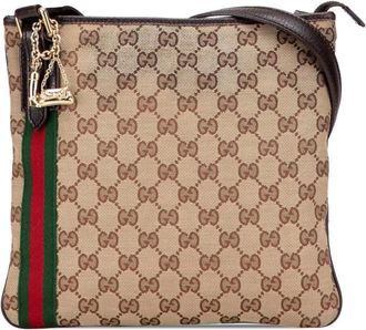 Gucci Pre-owned Cross Body Bags, female, Brown, Size: ONE SIZE Pre-owned Printed Crossbody Bag