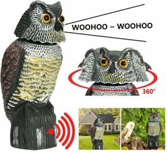 OEM Ahuyentador De P&aacute;jaros Realista Con Cabeza Giratoria - Repelente Eficaz Para P&aacute;jaros Y Roedores - Material Pl&aacute;stico Duradero - Ligero Para Una F&aacute;cil I