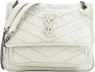 Saint Laurent Niki Chain Flap Bag Matelasse Chevron Leather Baby shoulder bag - Toni neutri