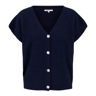 Zusss Truien & Vesten, Dames, Blauw, XL, Wol, Gilet