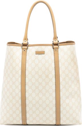 Gucci Pre-owned Womens Gg Supreme Joy Vertical Tote - Ivory Textile - One Size