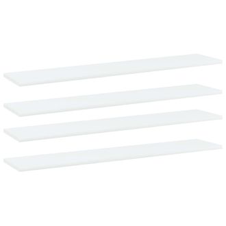 vidaXL Estantes Para Estanter&iacute;a 4uds Contrachapada Blanco 100x20x1,5cm Vidaxl