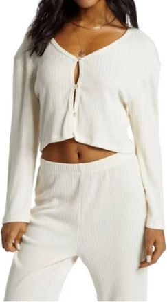 Billabong Lana Long Sleeve Top In White Cap