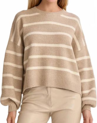Crescent Balloon Sleeve Sweater In Natural