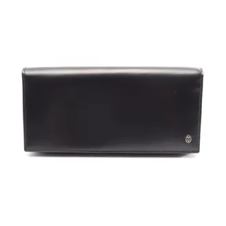 Cartier Black Leather Long Wallet (Bi-Fold) (Pre-Owned)