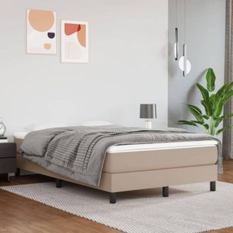 vidaXL Vidaxl - Estructura Cama Sin Colch&oacute;n Cuero Sint&eacute;tico Capuchino 120x200cm