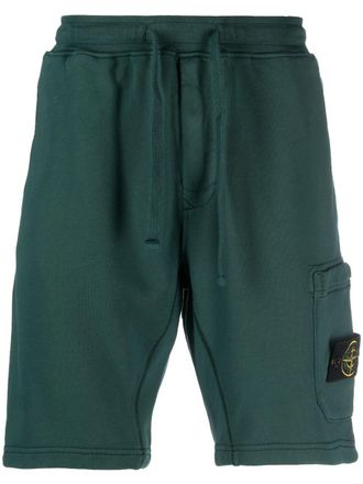 Stone Island Trainingsshorts met logopatch - Groen