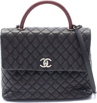 Chanel Matelasse Coco Handle Handbag Exotic Leather
