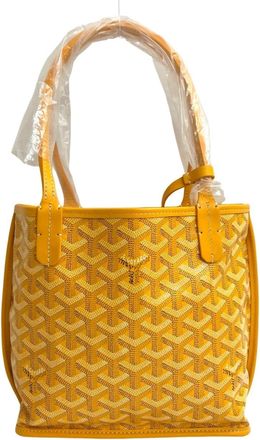 Goyard Yellow Leather Handbag Pouch Tote Bag (Pre-Owned)