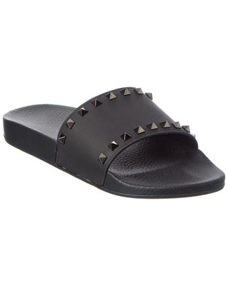Valentino Rockstud Rubber Slide
