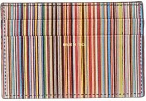 Paul Smith Signature Stripe Card Holder - Heren - Accessoires - Veelkleurig - Maat: ONE Size Leer