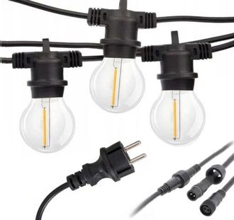 OEM Guirnalda De Luces Led Para Jard&iacute;n De 12 M, Ip65 + Bombillas
