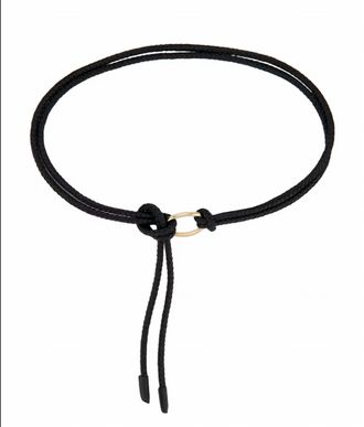 Favorite Daughter Woven Knot Belt In Black/polished Gold