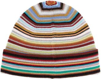 Paul Smith Signature stripe merino wool beanie