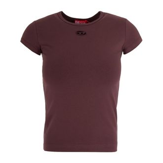 Diesel Tops, Dames, Bruin, L, Katoen, T-Angie-Od T-Shirt