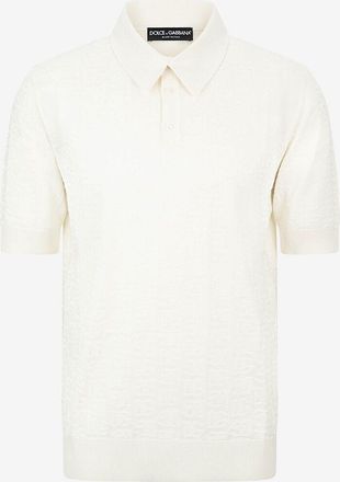 Dolce & Gabbana Jacquardstrick-Polohemd aus Seide DG