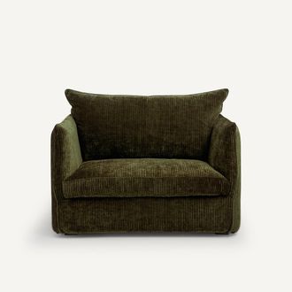 AM.PM Fauteuil XL in geribd fluweel, N&eacute;o Chiquito
