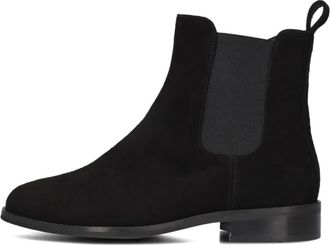 Notre-V Zwarte su&egrave;de enkellaarsjes - Dames - Chelseaboots - Zwart - 39 EU - Su&egrave;de - Schoenen
