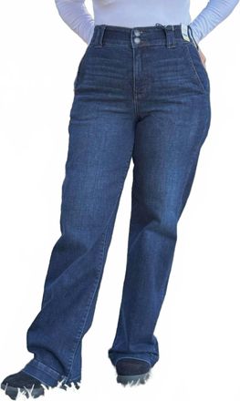 Judy Blue Fancy Nancy Trouser Wide Leg Jean In Dark Wash