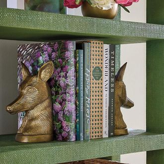 Ballard Designs Set of 2 Carson Kressley Fox Head Bookends - Ballard Designs
